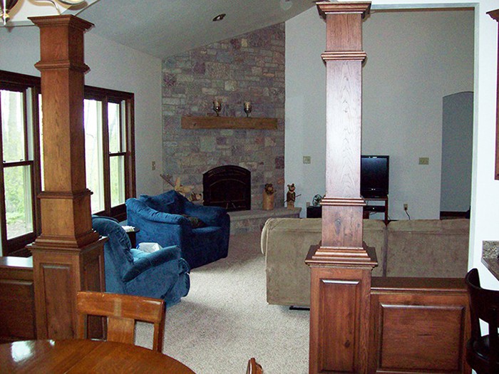 Custom hickory columns Custom hickory columns